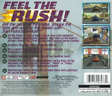 San Francisco Rush - Extreme Racing (US) box cover back